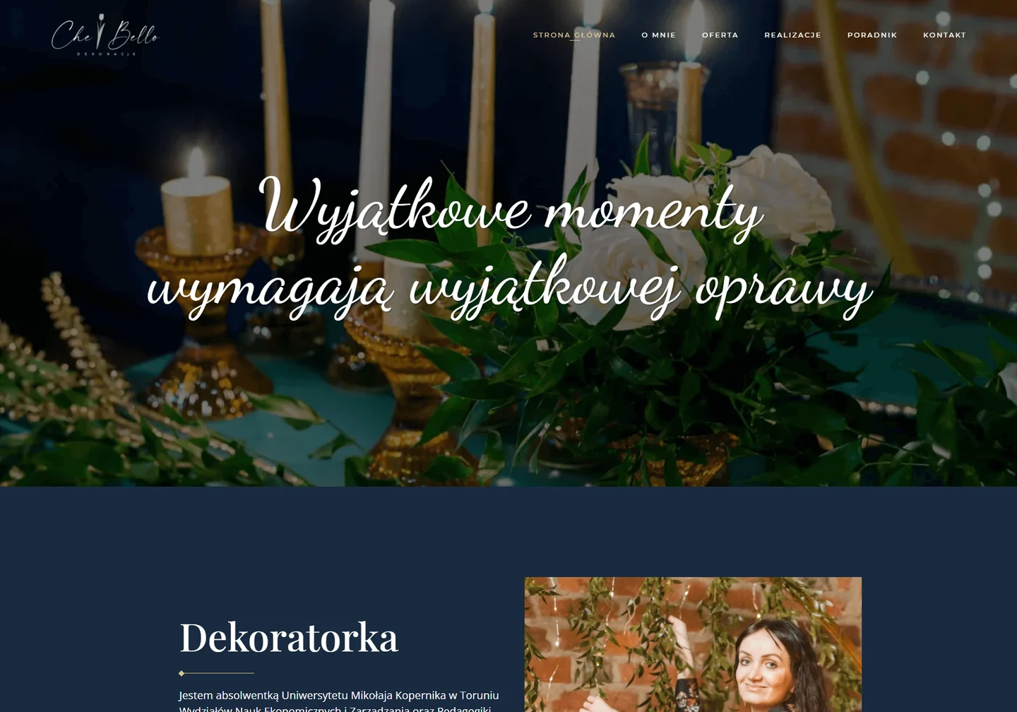 Che Bello - projekt strony wykonanej przez Brainbox